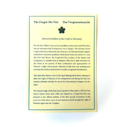 Forget-Me-Not Explanation Card