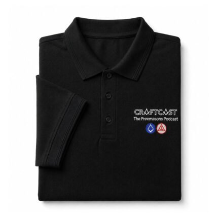 Masonic Craftcast Black Premium Polo Shirt