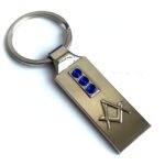 Masonic Square & Compasses Crystal Keyring