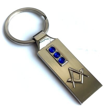 Masonic Square & Compasses Crystal Keyring