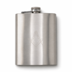 Masonic Stainless Steel Hip Flask 7oz