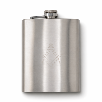 Masonic Stainless Steel Hip Flask 7oz