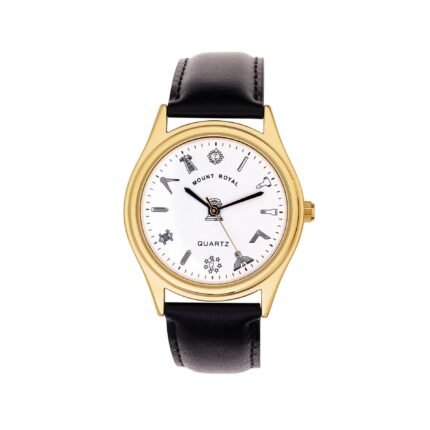 Masonic Wrist Watch (Gold)