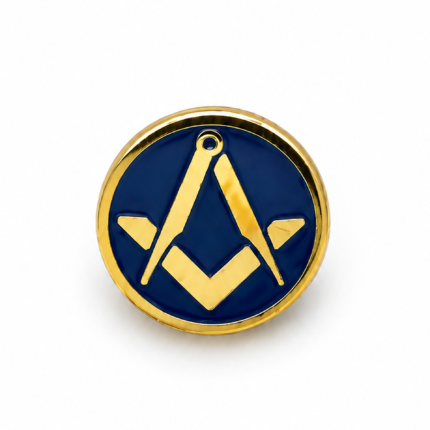 Mini Round Square & Compasses Masonic Lapel Pin Badge