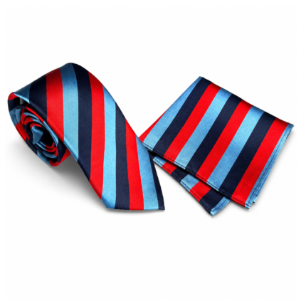 One Journey Neck Tie and Handkerchief Square Set