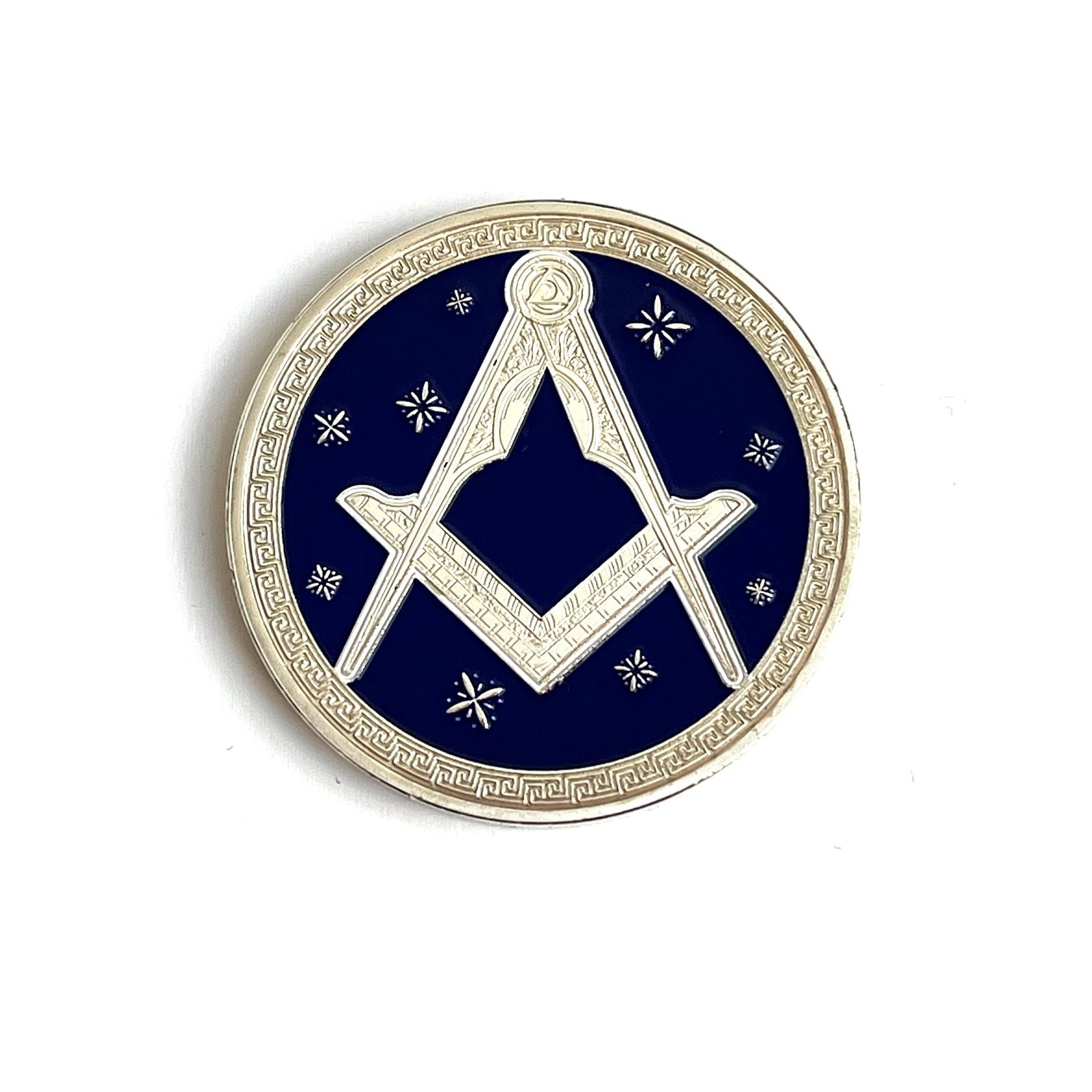 Silver Square & Compasses Freemasons' Hall Coin Silver Square & Compasses Freemasons' Hall Coin